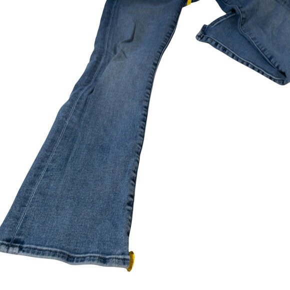 Mother The Insider Flood Jeans Size 25 Playing Rough Wash Blue Denim Made In USA - Picture 11 of 12